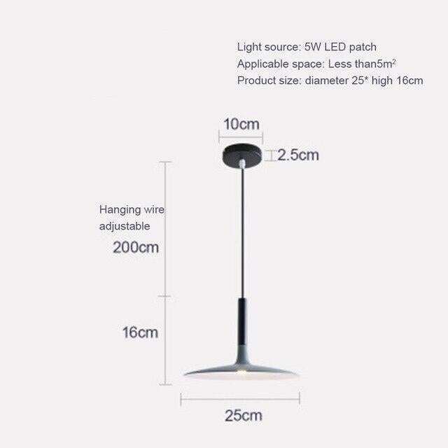 LED Saucer Pendant Lights Hanging Lamp Cement Hanglamp Nordic Retro Living Room Light Fixtures Decorative Lighting