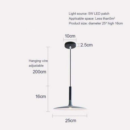 LED Saucer Pendant Lights Hanging Lamp Cement Hanglamp Nordic Retro Living Room Light Fixtures Decorative Lighting