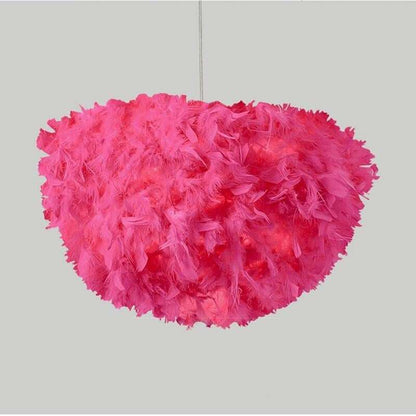 Loft Modern White Nature Goose Feather Pendant Lights Romantic E27 Led Pendant Lamps For Home Restaurant Bedroom Living Room