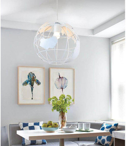 Pendant Light Black/White Creative E27 bulbs Earth Iron Pendant Lamp Edison Bulb for Kitchen Dining Room Restaurant pendant lamp
