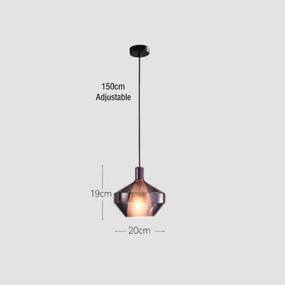 Creative Stained Glass Chandelier Nordic Single-headed Chandelier