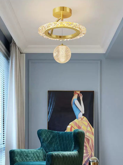 Nordic Luxury Starry Sky Pendant Light LED Aisle Lamp Entrance Hallway Balcony Stairway Bedroom Small Chandelier