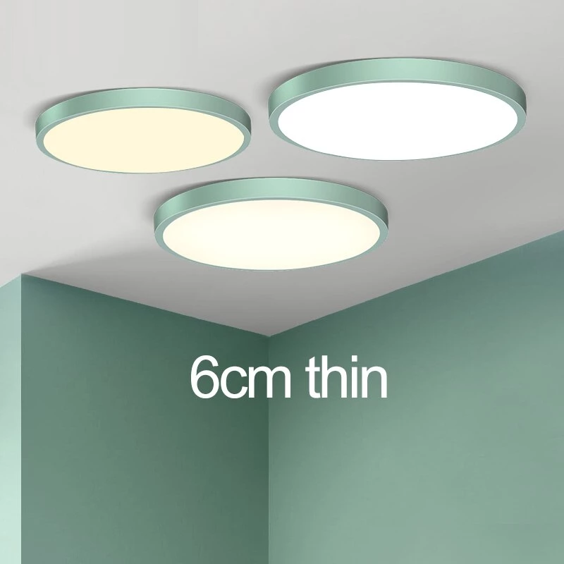 Led Ceiling Light Round Super Thin Ceiling Lamp For Foyer Bedroom Living Room Bathroom Modern House Lighting Fixture Macaroon