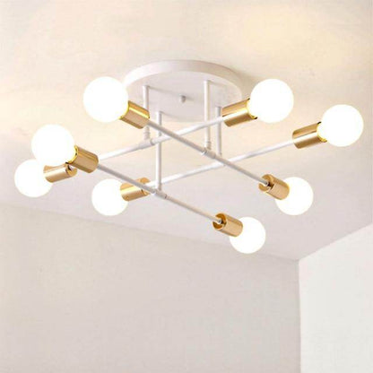 6/8 Head LED Industrial Iron Ceiling Light Living Room Lighting Nordic 220V E27 LED Lamp