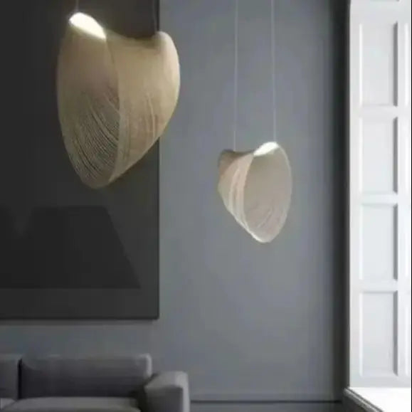 Nordic Modern Simple Wabi-sabi Style Wooden Chandelier Cafe Decorative Light Fixture