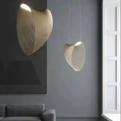 Nordic Modern Simple Wabi-sabi Style Wooden Chandelier Cafe Decorative Light Fixture