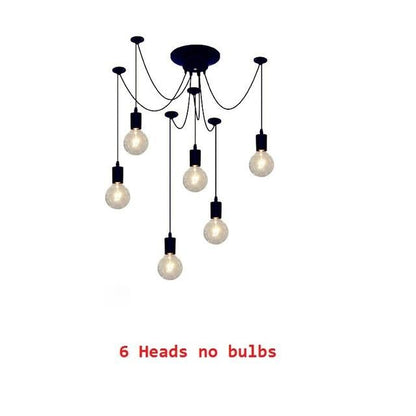 Chandelier DIY Art Spider Ceiling Lamp Fixture Light Hanging Mordern Nordic Retro Edison Bulb Light Vintage Loft Antique hanging