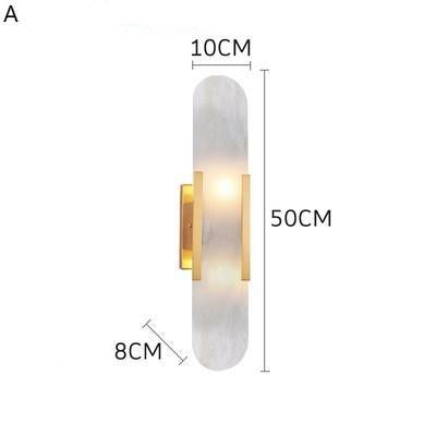 Nordic Dolomite Wall Lamp Bedroom Bedside Lamp Light Luxury Modern Creative Designer Living Room Long Copper Wall Lamp