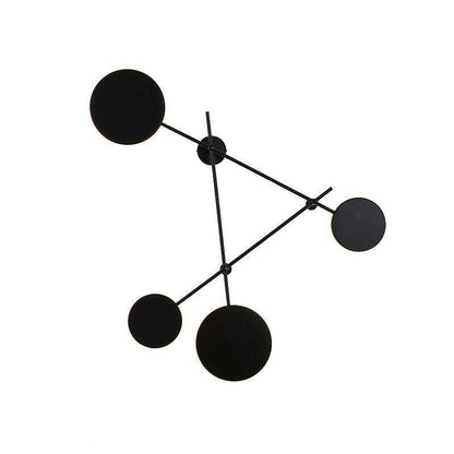 Simple Modern Geometric Multi-round Wall Lamp Creative Bedroom Bedside Living Room Background Decorated with Aisle Personality Wall Lamp