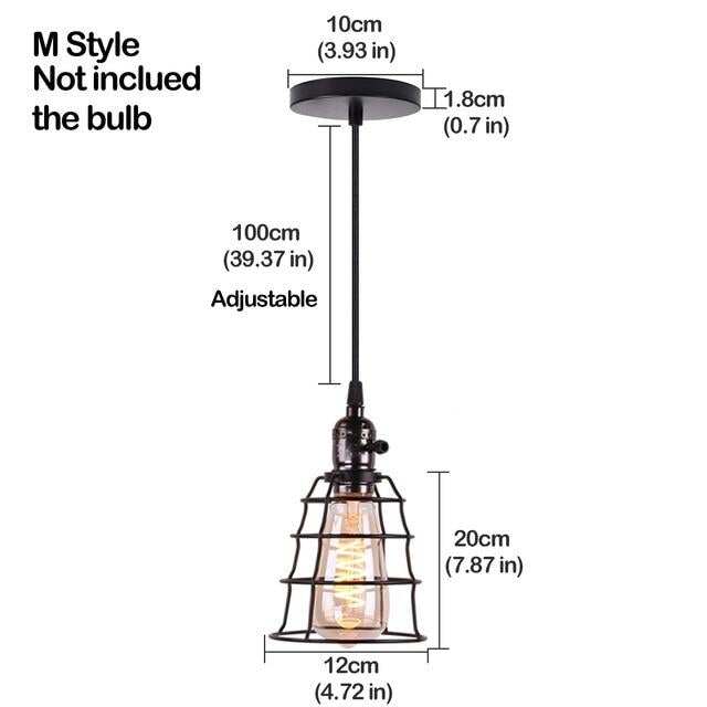 Nordic Pendant Lights Iron Minimalist Loft Cage Pyramid Pendant Lamp Modern Industrial Metal Hanging Lamp Parlor E26 E27 LED NEW