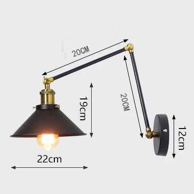American Style Rural Retro Industrial Wind Iron Wall Lamp Hotel Bedside Lamps