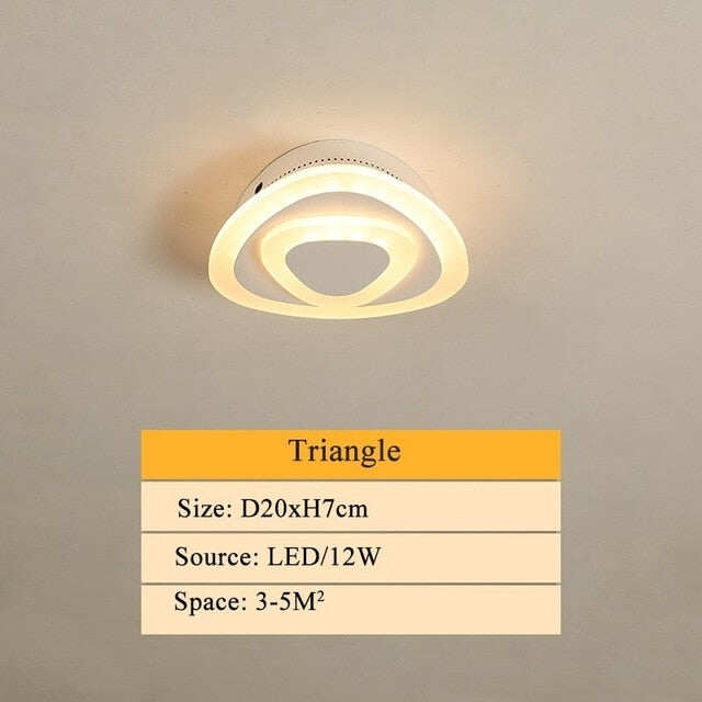 Modern Ceiling Lights 12w For Hallway Balcony Corridor Coffe White Light Lamps Bedroom Luminaria Teto Acrylic Lamparas De Techo