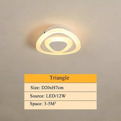 Modern Ceiling Lights 12w For Hallway Balcony Corridor Coffe White Light Lamps Bedroom Luminaria Teto Acrylic Lamparas De Techo