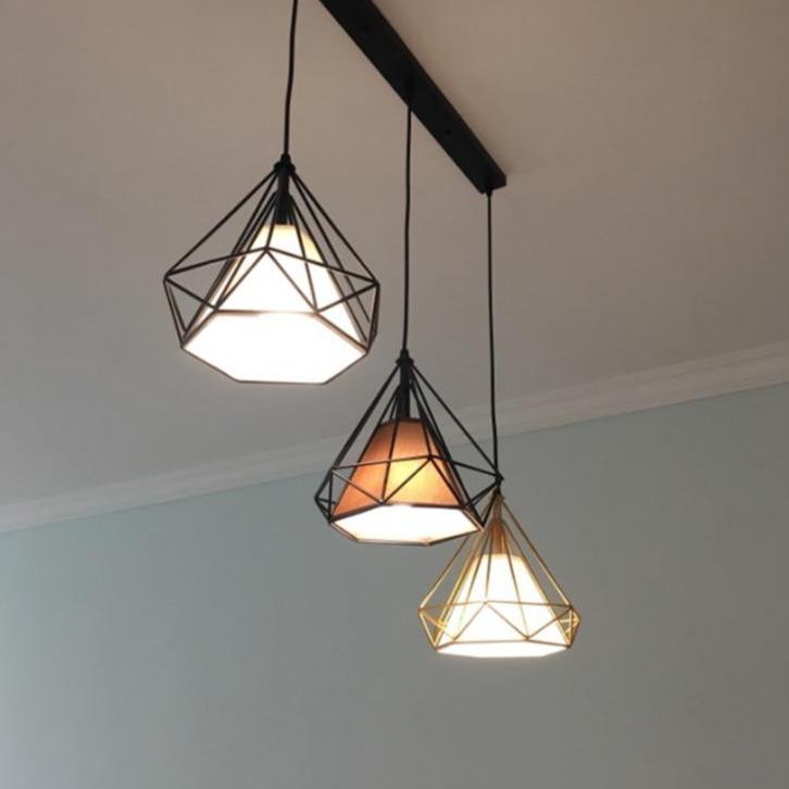 Modern Pendant Lamp Light,  Iron Frame Pendant Lights For Kitchen Island Dining Room Home Decoration Luminaire
