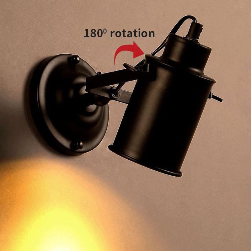 Vintage Wall Lamp Industrial light wall sconc,Plug with push button switch,Retro light wall,bedroom living room aisle lighting