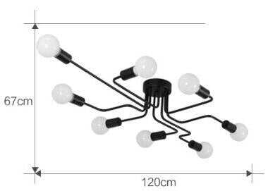 Modern Europe Creative Simple Iron Industrial Ceiling Lamp LED E27 Ceiling Light For Bedroom Living Room Kitchen Study Hotel Bar