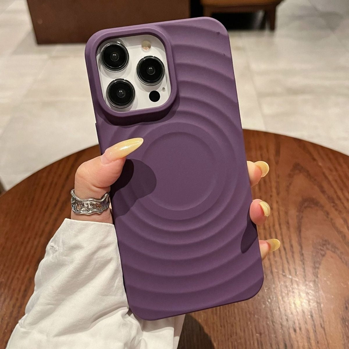 Simple Macaron Color Case Compatible for IPhone 17 16 11 15 14 12 13 Pro Max XR 15 16 Plus XS X Max Wave Magnetic Attraction Case