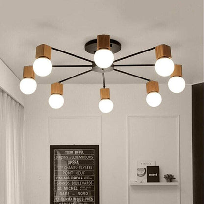 Fashion Modern Lamps LED Pendant Lights Indoor Lighting Wood Lamp Holder Living Dining Room Bedroom Bar Shop Light Fixture
