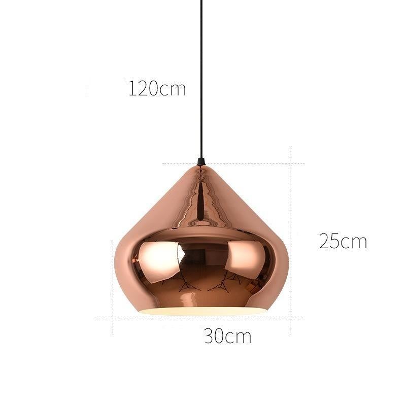 Nordic Modern Simple Gold Round Single-headed Restaurant Chandelier