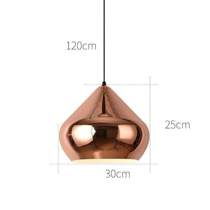 Nordic Modern Simple Gold Round Single-headed Restaurant Chandelier