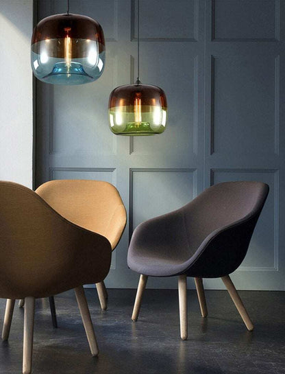Modern Nordic Art Deco Colorful Hanging Glass Pendant Lamp Lights Fixtures E27 LED For Kitchen Restaurant Living Room Bedroom