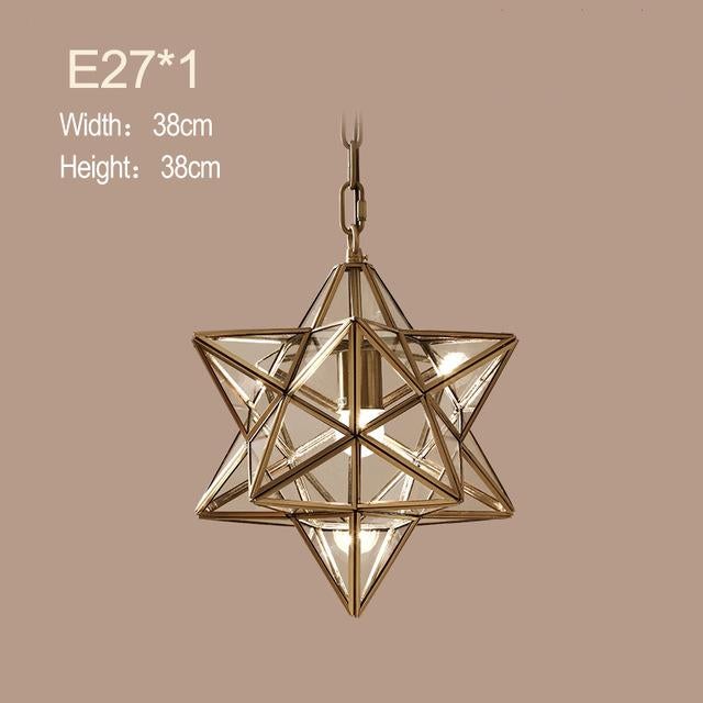 Loft Decor Star Copper Pendant Lights For Dining Room Lustre Salon Modern Lighting Suspension Luminaire Light Fixture Hanglamp
