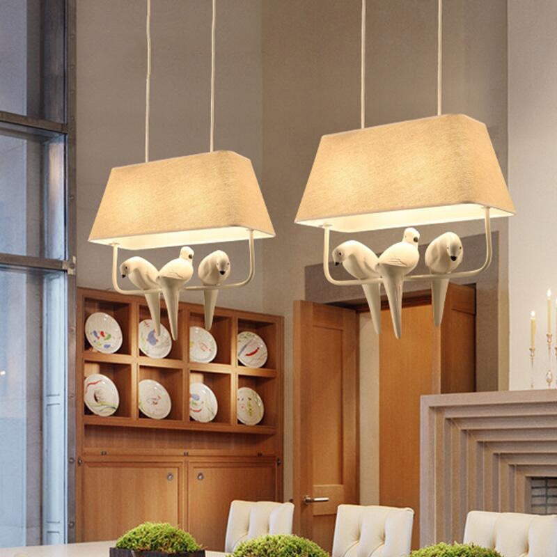 Creative Cloth art bird  LED pendant lights for  children room restaurant kitchen decoration hanging lamp hotle lamp