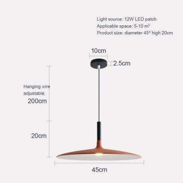 LED Saucer Pendant Lights Hanging Lamp Cement Hanglamp Nordic Retro Living Room Light Fixtures Decorative Lighting