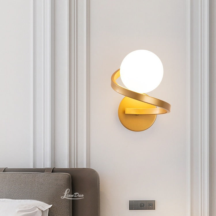 White Frosted Glass Lampshade Wall Lights G9 7W Creative Dining room Bedroom Bedside Aisle Wall Lamp Modern LED Lighting