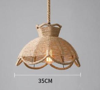 Hemp Rope Lamp Retro Creative Personality American Rural Small Chandelier