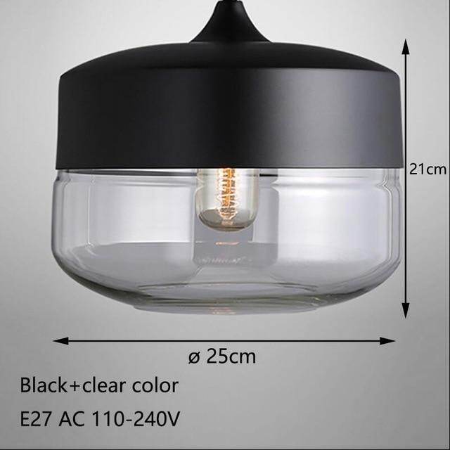 Nordic Modern Loft Hanging Glass Pendant Light For Kitchen Bar Living Room Bedroom