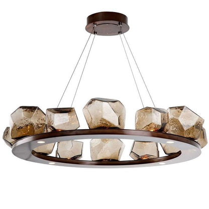 Nordic Creative Living Room Chandelier Modern Minimalist Shaped Glass