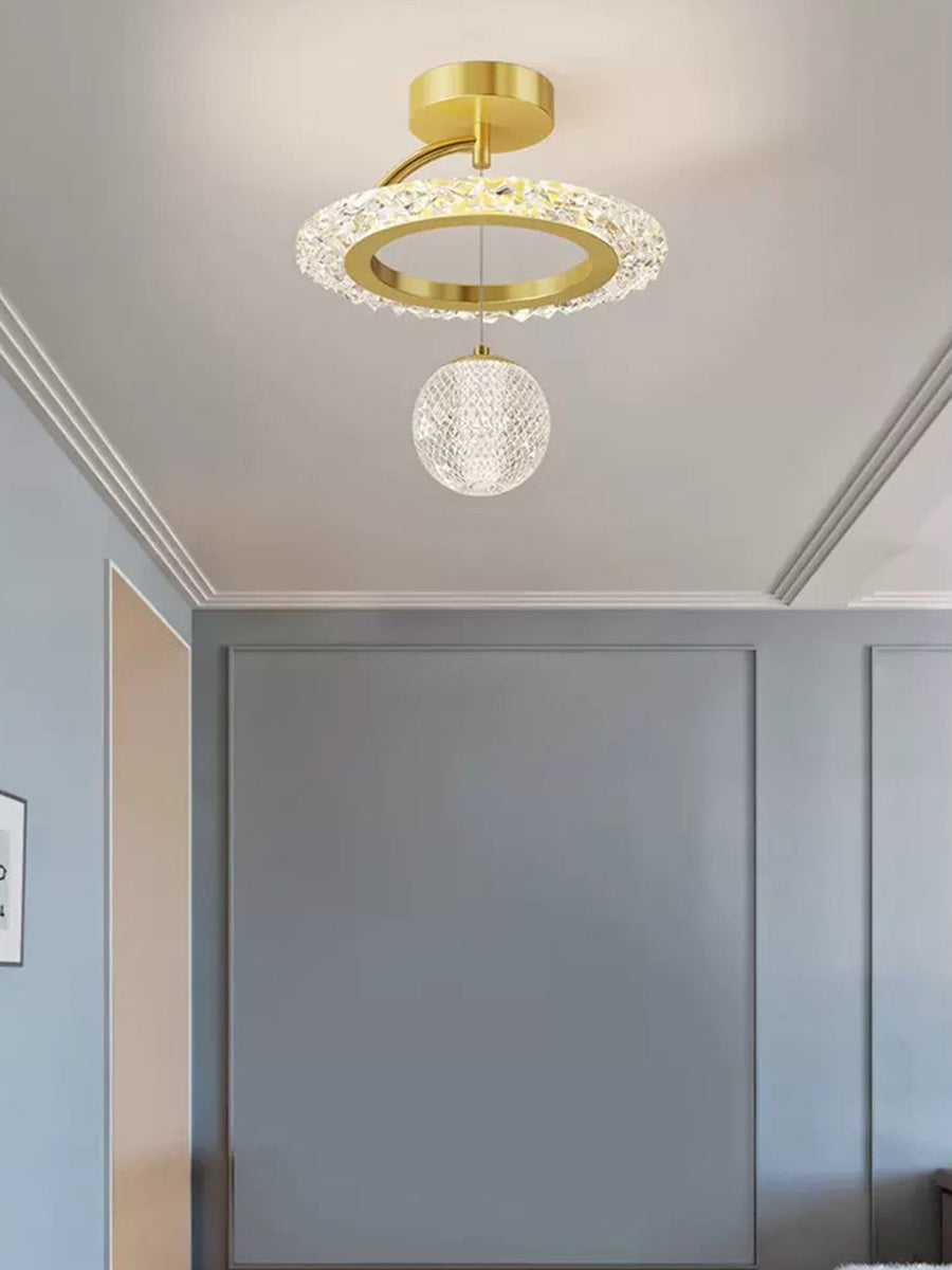 Nordic Luxury Starry Sky Pendant Light LED Aisle Lamp Entrance Hallway Balcony Stairway Bedroom Small Chandelier
