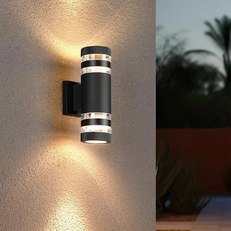 Replaceable Bulb Wall Light Outdoor LED Wall Lamp Up Down Porch Light Waterproof Exterior Sconce Light for Balcony Garden Stair