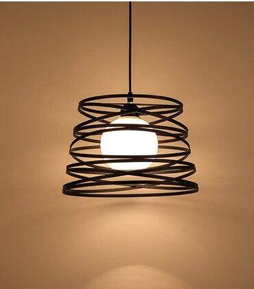 modern cage pendant light iron minimalist retro Scandinavian loft pyramid pendant lamp metal Hanging Lamp E27 Indoor DD01