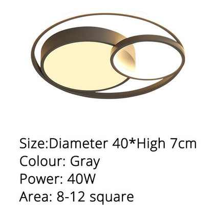 Modern LED Ceiling Lamp For Bedroom Study Room White Black Grey Frame Indoor Lighting Lights Lampadario Luminaria Lustres