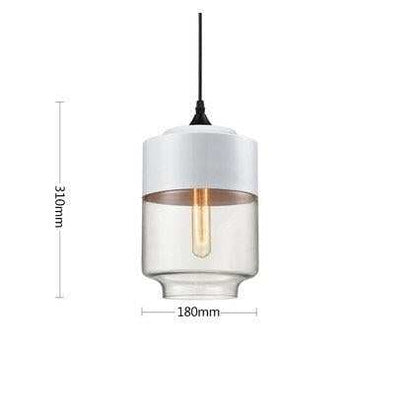 Metal Industrial Glass Pendant Light Black Loft Bar Counter Dining Room Personality Creative Glass Ceiling Hanging Lamp