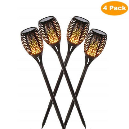 Garden Solar powered LED luz Flame Lamp Waterproof 33LEDs Lawn camps Flame Flickering Torch Light Outdoor Solar LED Fire Lights