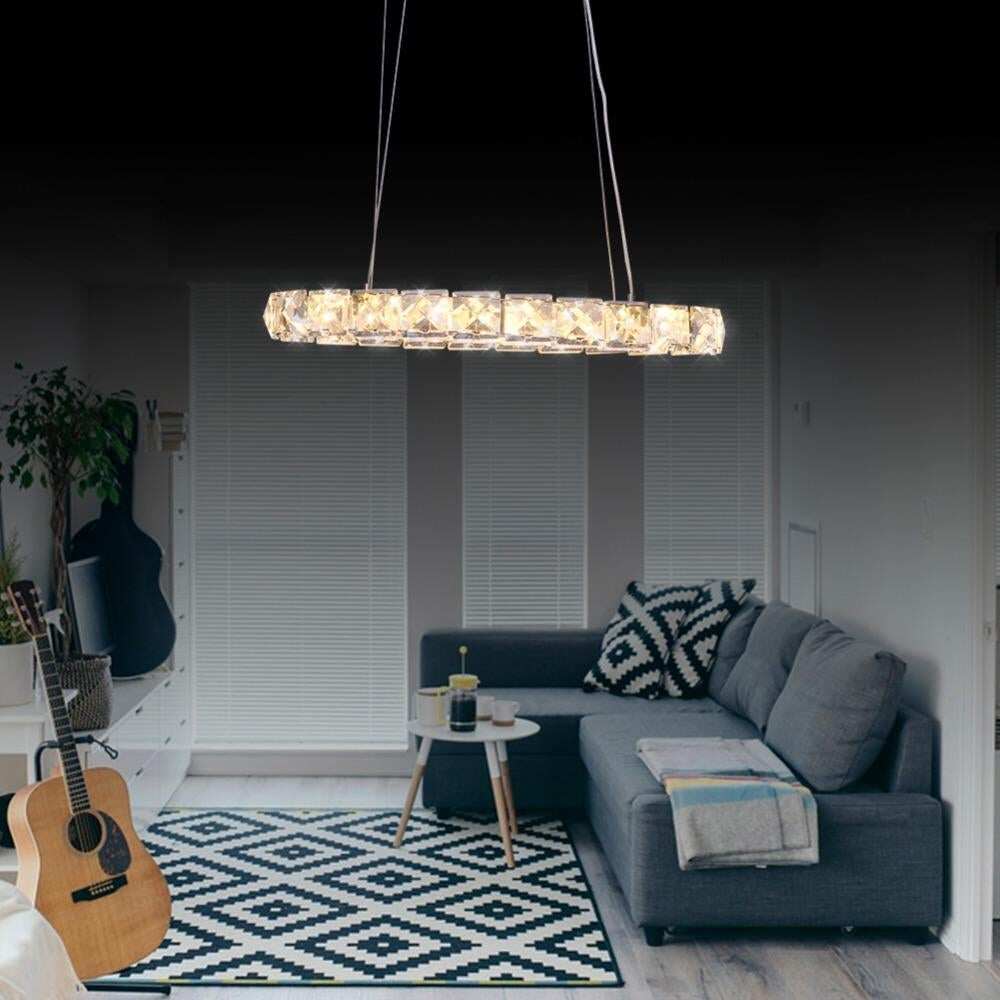 Crystal Modern led ceiling light warm white Bedroom living room lights Circle Rings Cristals avize Indoor Modern Ceiling Lamp