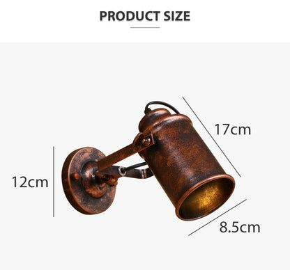 Vintage Wall Lamp Industrial light wall sconc,Plug with push button switch,Retro light wall,bedroom living room aisle lighting