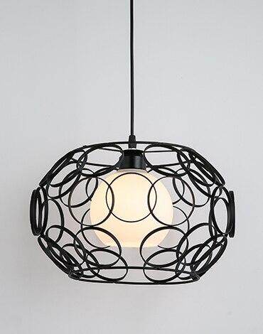 modern cage pendant light iron minimalist retro Scandinavian loft pyramid pendant lamp metal Hanging Lamp E27 Indoor DD01