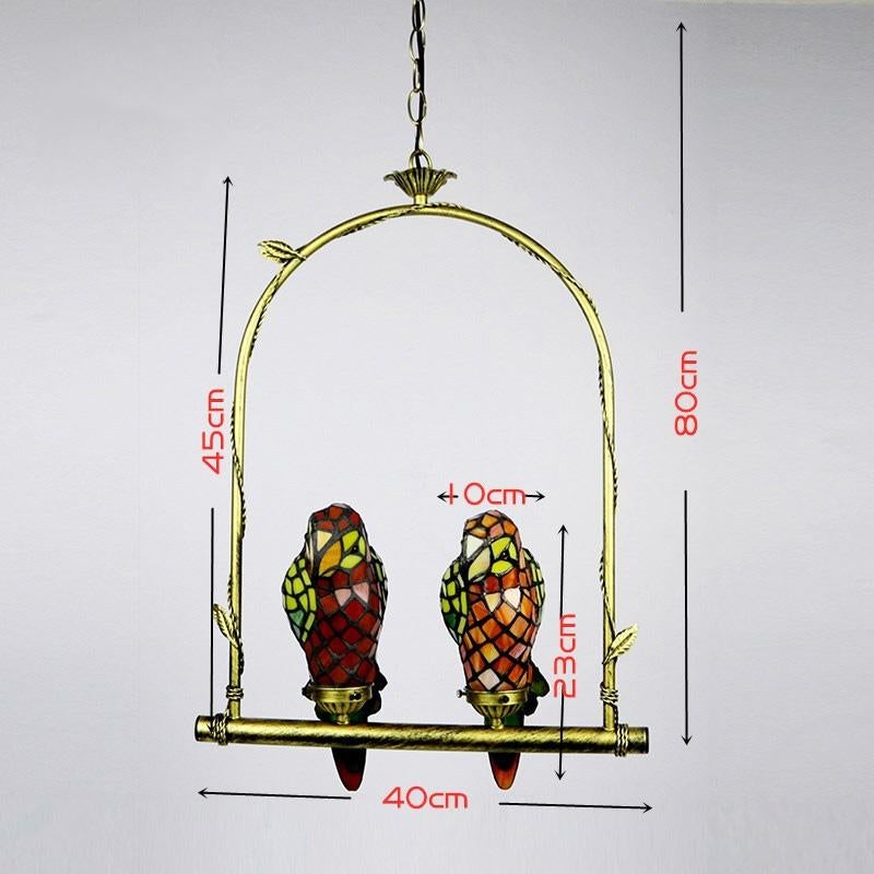 Creative Parrot Chandelier Retro Lighting Fixtures