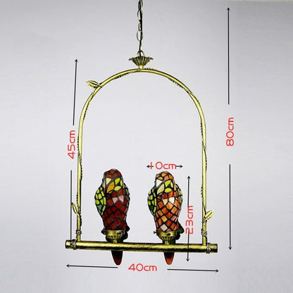 Creative Parrot Chandelier Retro Lighting Fixtures