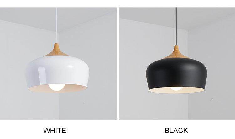 Modern Pendant Light Kitchen Fixtures For Dining Room Wood Black Restaurant Hanging Lamp Bar Bedroom Lighting Lustre
