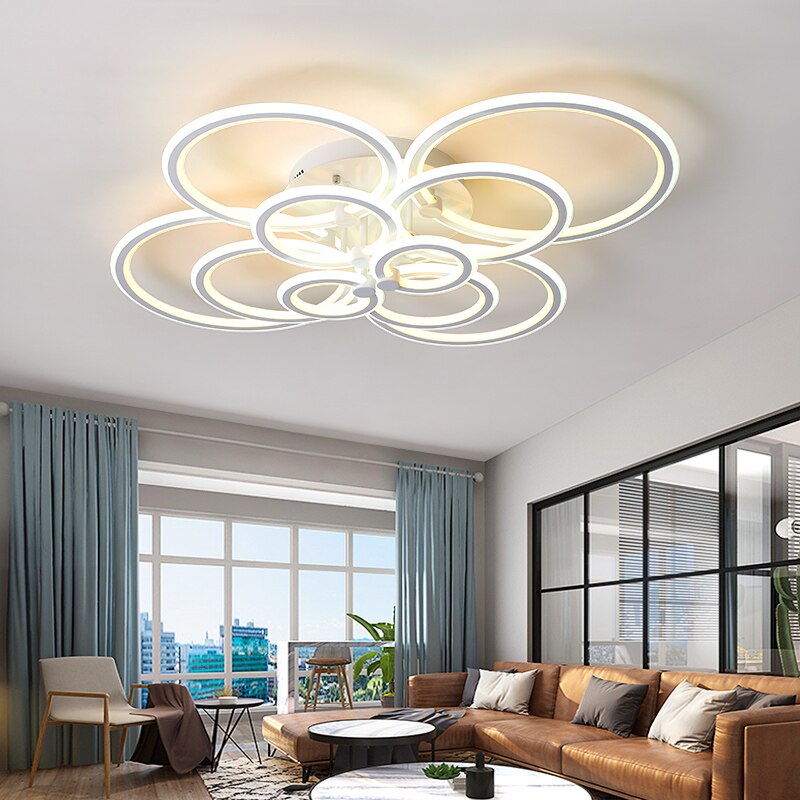Gleam RC Modern Led Ceiling Lights For Living Room Bedroom Study Room Ceiling Lamp Plafondlamp White Color