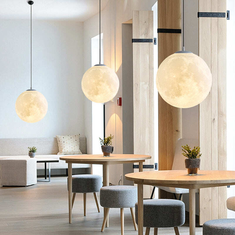 Creative Restaurant Bar Decoration Chandelier Hotel Bedroom Living Room Moon-shaped Lamps