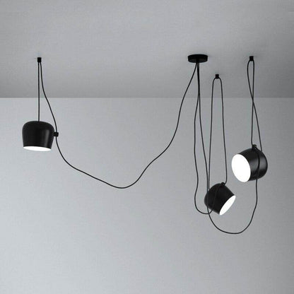 Black/White DIY Office Studio Modern Hanging Lamp Fixtures Aluminum Dining Room Light Led Pendant Lights Luminaria