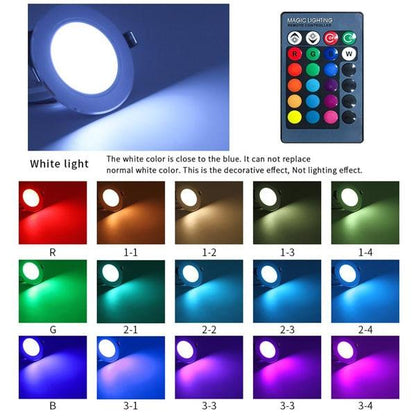 Ultra Bright Round RGB LED Downlight 3W 5W 7W 9W 10W 12W 15W Aluminum LED Down Light warm/cold Recessed Spot Light