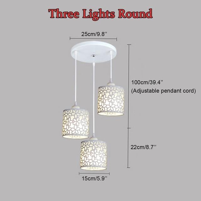 Modern Nordic Pendant Lights Fixtures iron Hollow Out Chandelier Pendant Lamp Home Decoration for Dining Room Bedroom Shop Bar