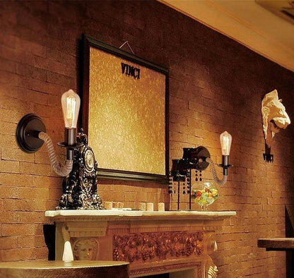 Hemp Rope Wall Lamp American Retro Light Wall Sconce Living Loft Lighting Vanity Light Indoor Sconce Wall Lights Bedroom Lamp